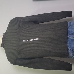 CROFT & BARROW GREEN OLIVE CHUNKY KNITTED SWEATER XL HIGH NECK